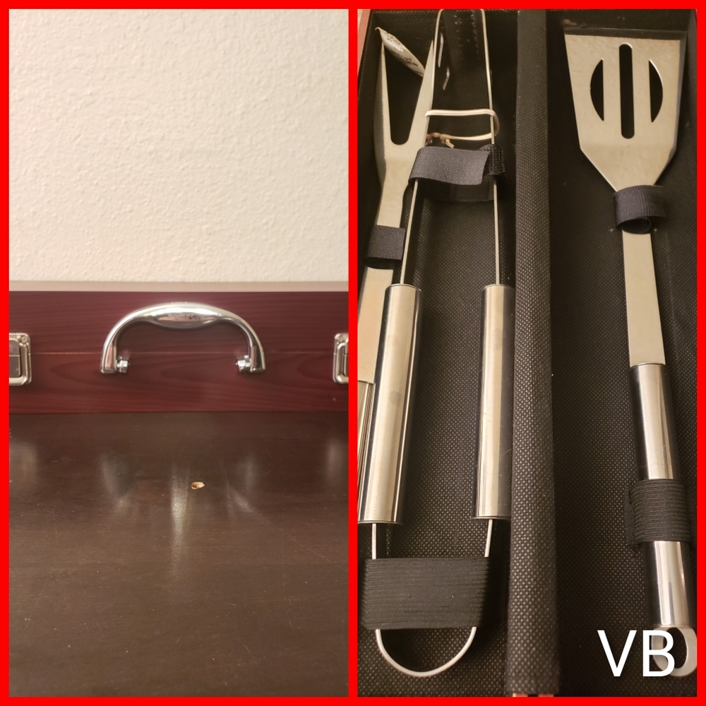 Berghoff 3pc BBQ Set With Case Brand New.